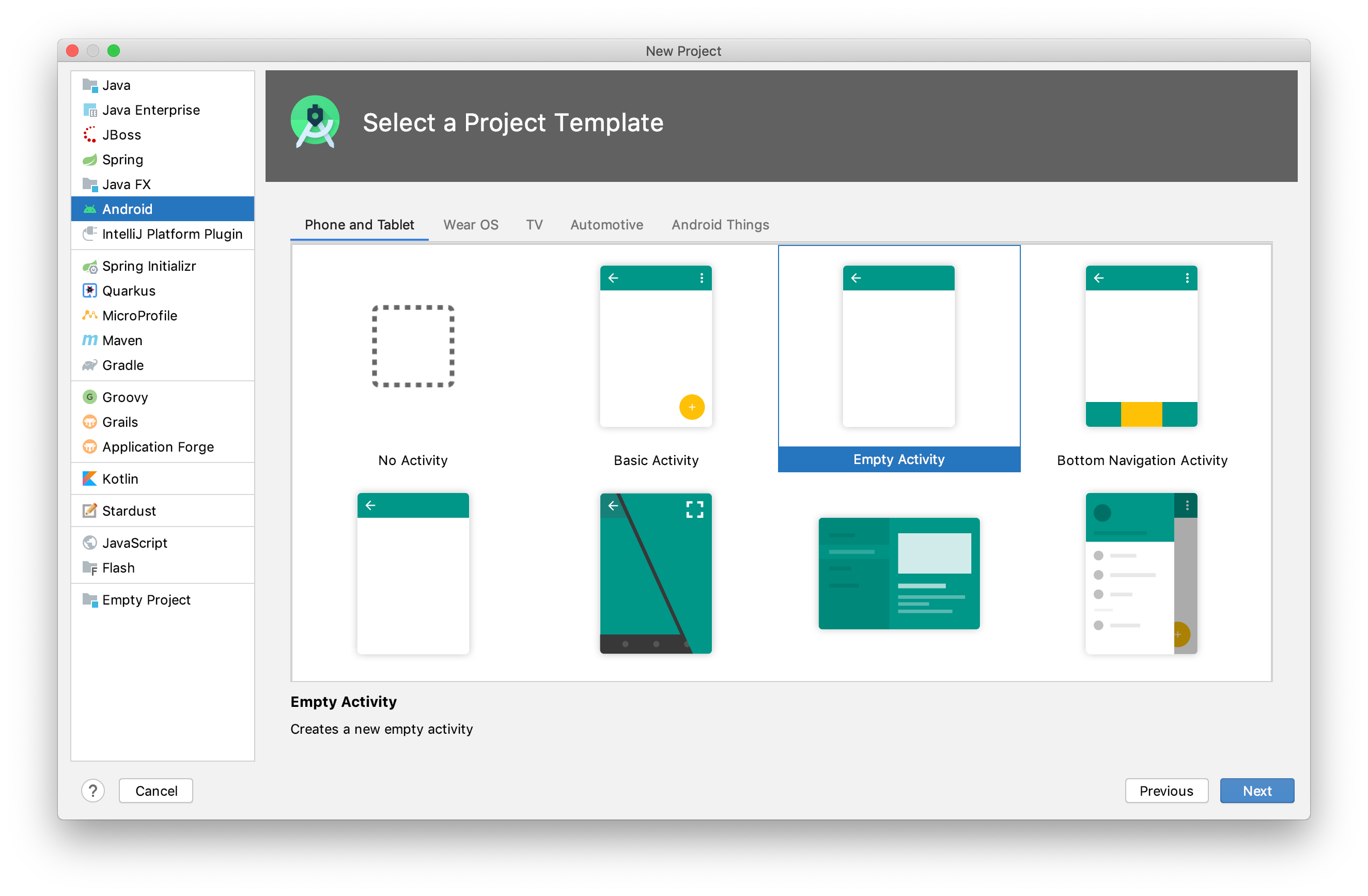 チュートリアル 最初の Android アプリケーションを作成する Intellij Idea