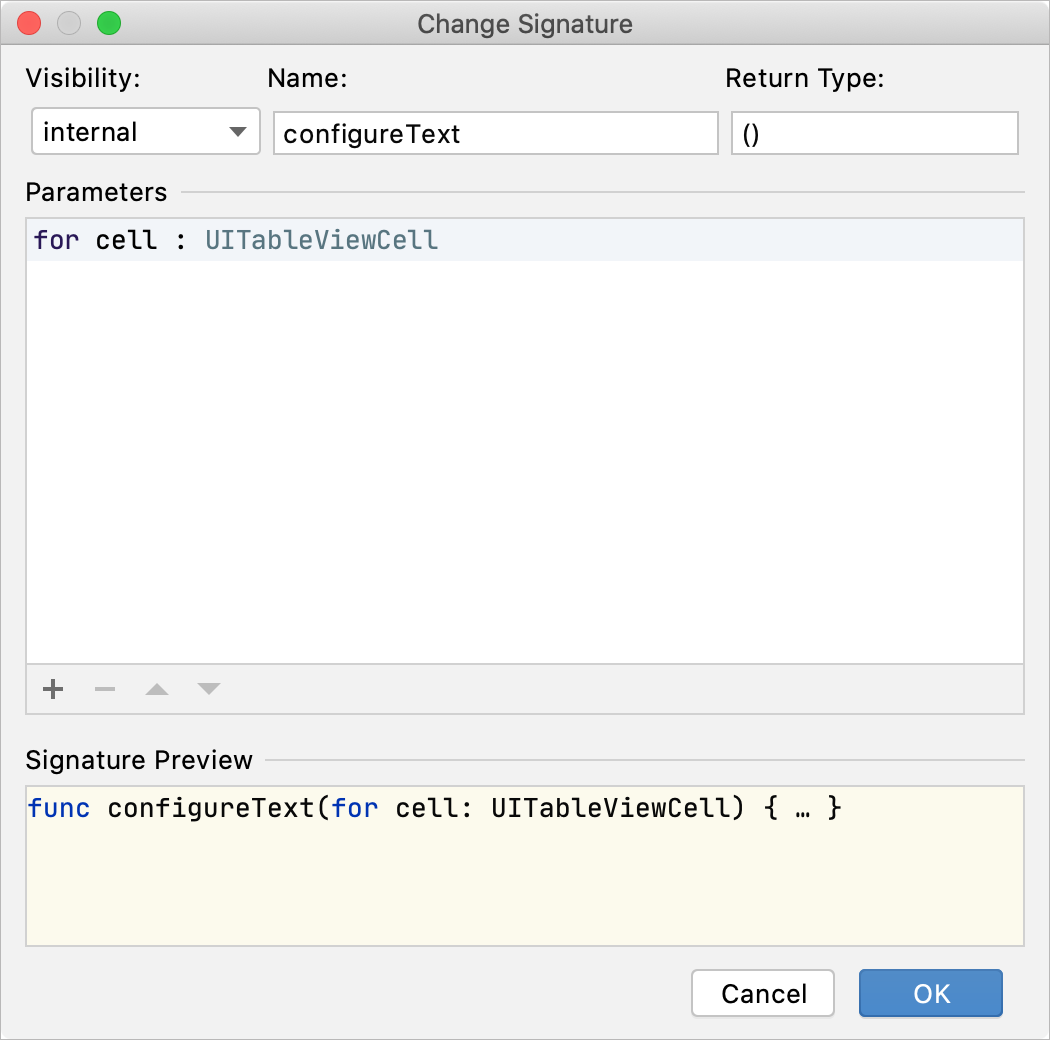 Change signature refactoring