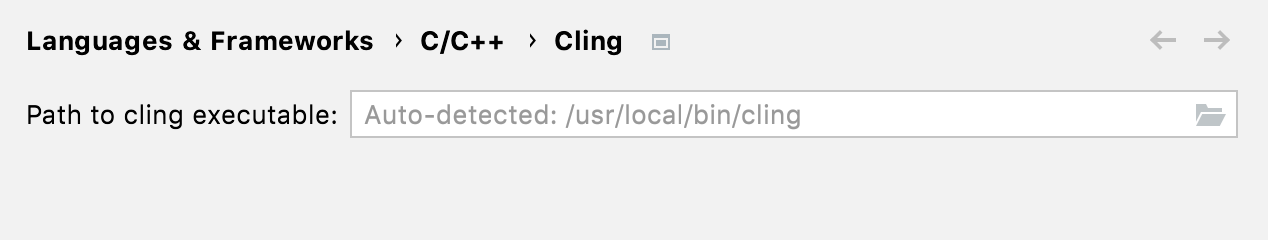 Path to cling executable