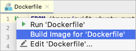 The Build Image on Docker popup