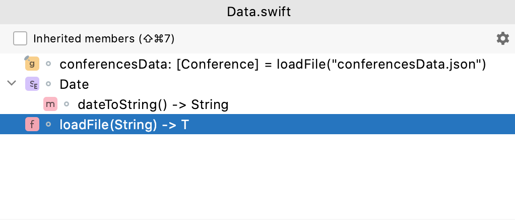 Structure View popup