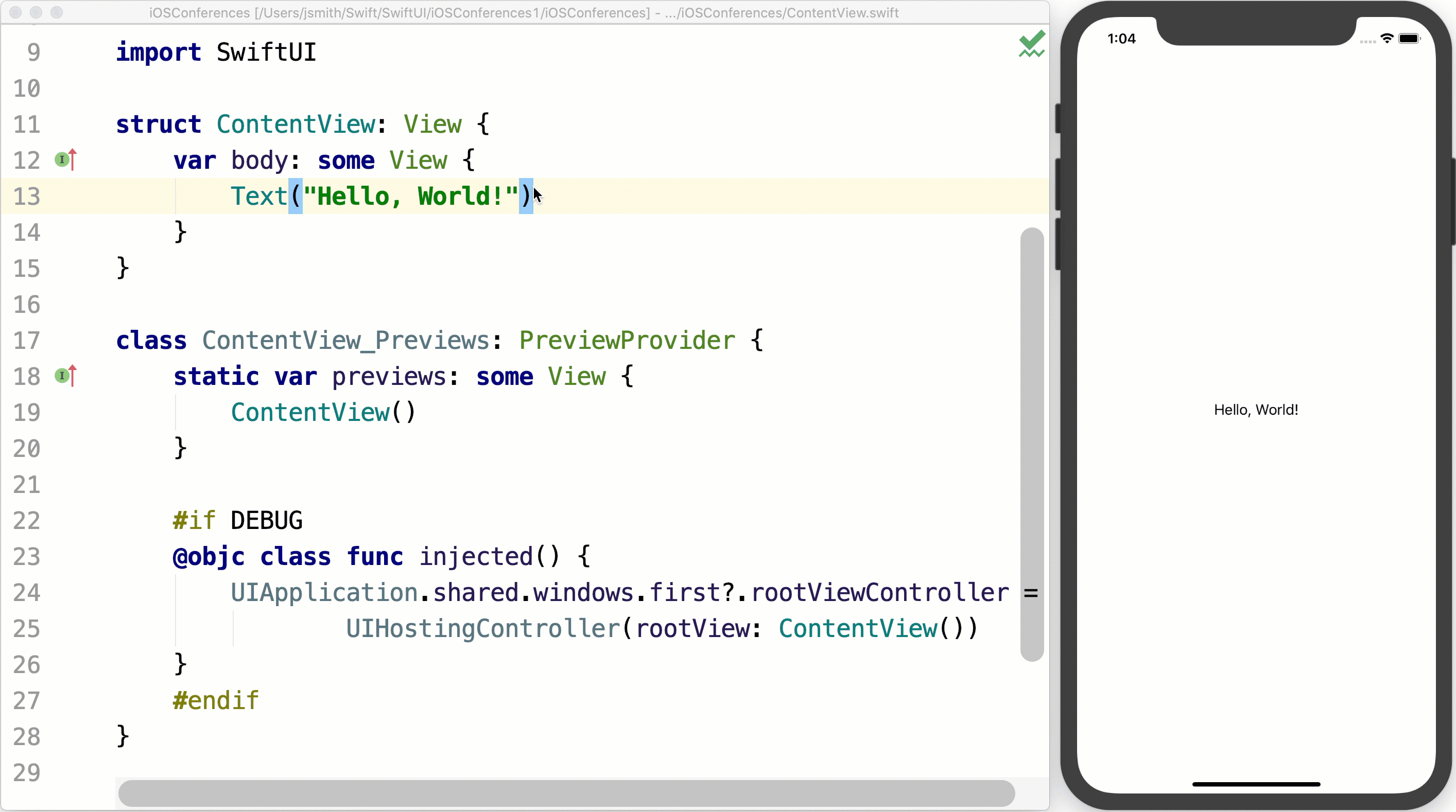 SwiftUI preview