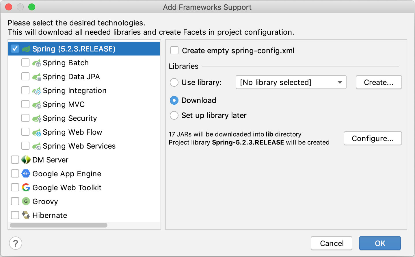 Adding a new facet manually