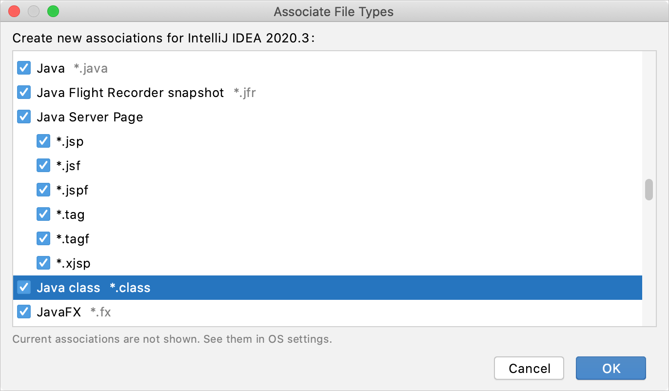 IntelliJ IDEA: Associating file types with the IDE