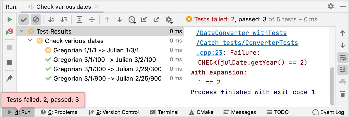 clion unit test