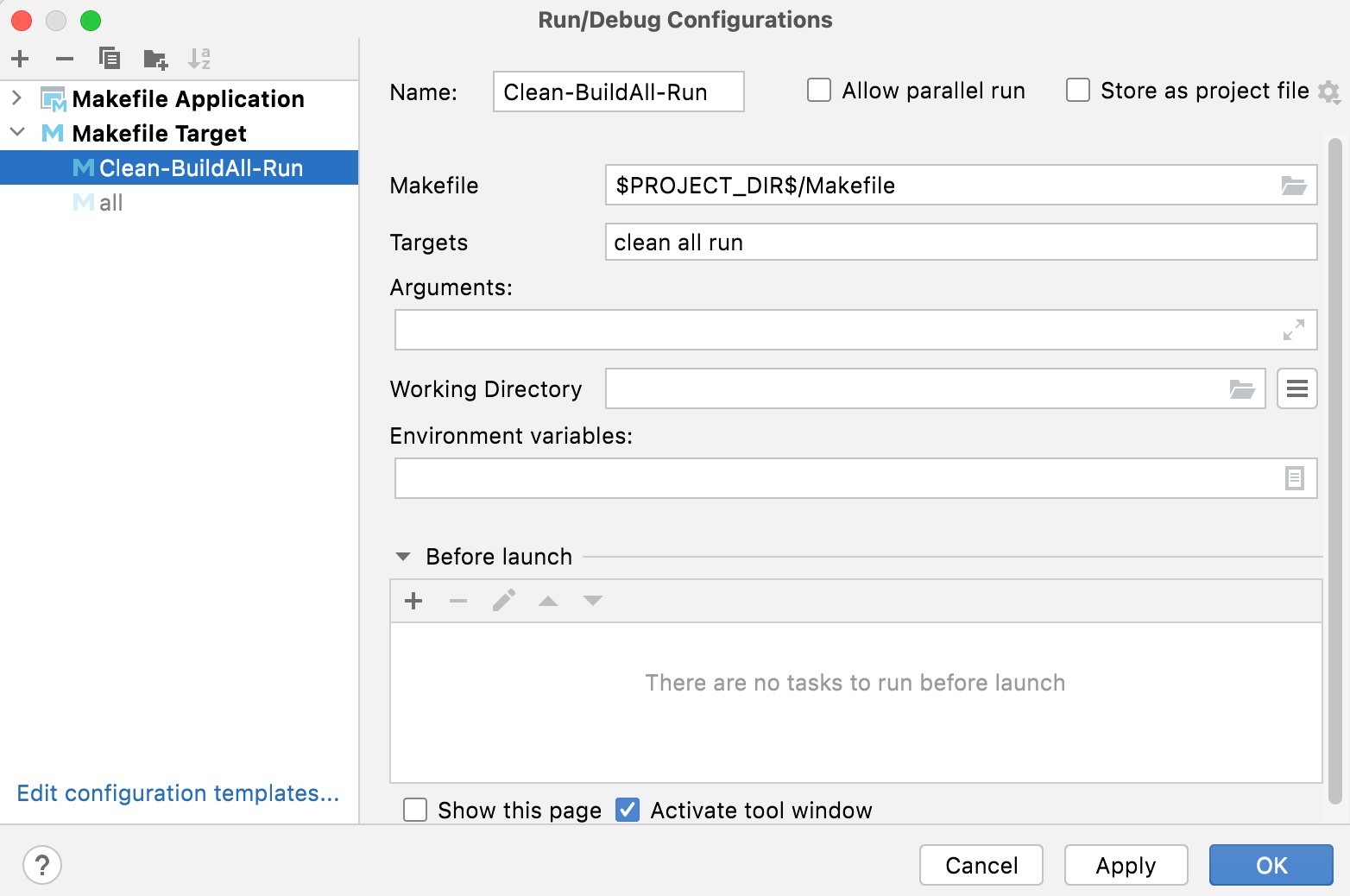 clion makefile for windows