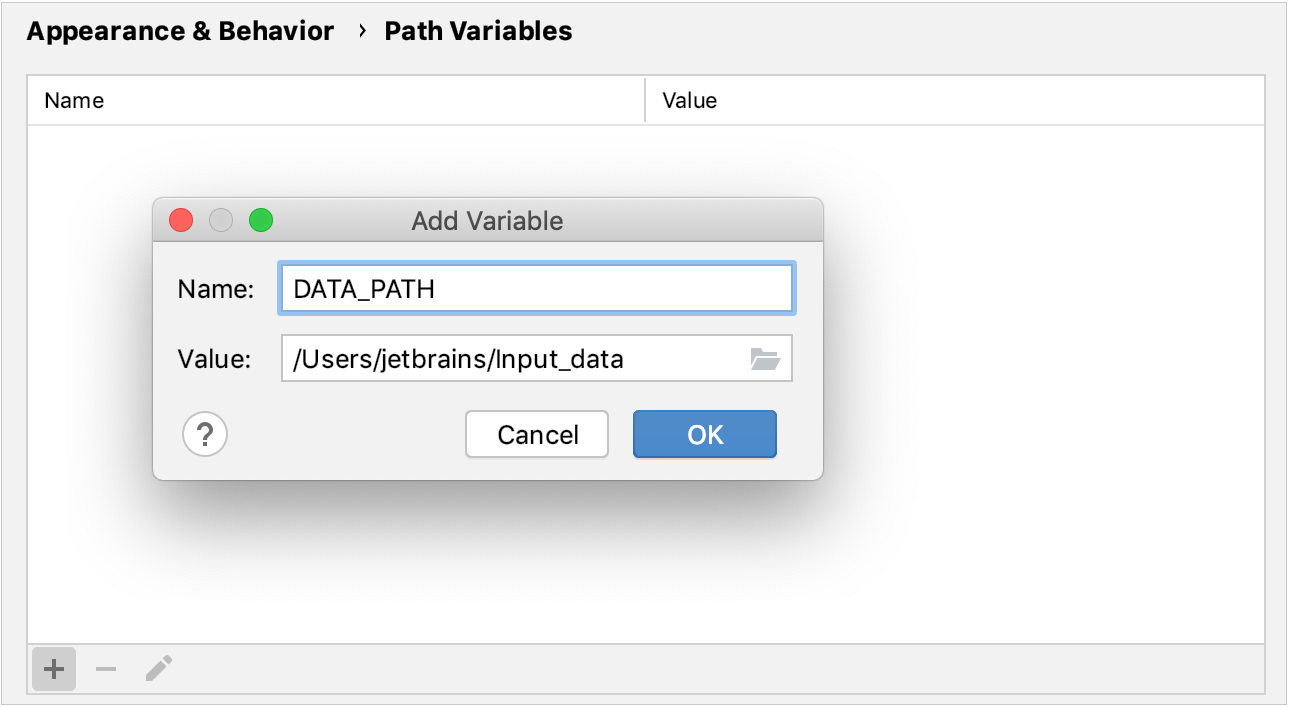 Creating a new path variable
