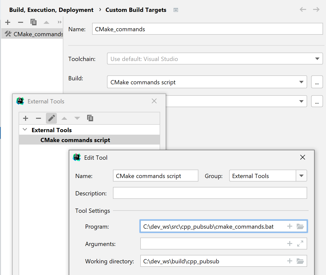 Creating a custom build target for CMake commands