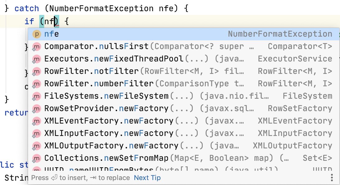 Code Completion Intellij Idea