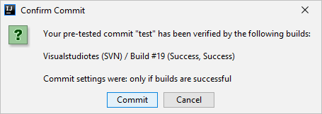 Confirm Commit dialog