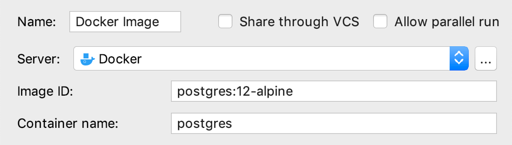 The Create Docker Configuration dialog The Create Docker Configuration dialog