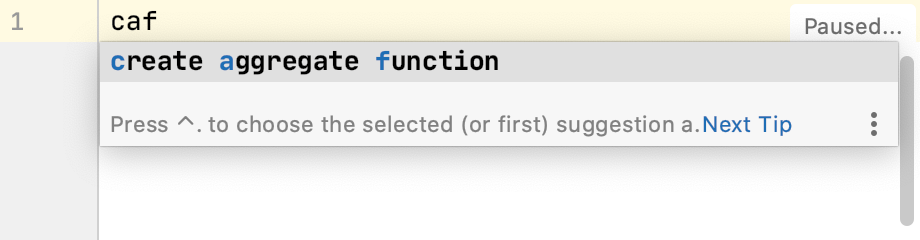 Example of completion for abbreviated names Example of completion for abbreviated names