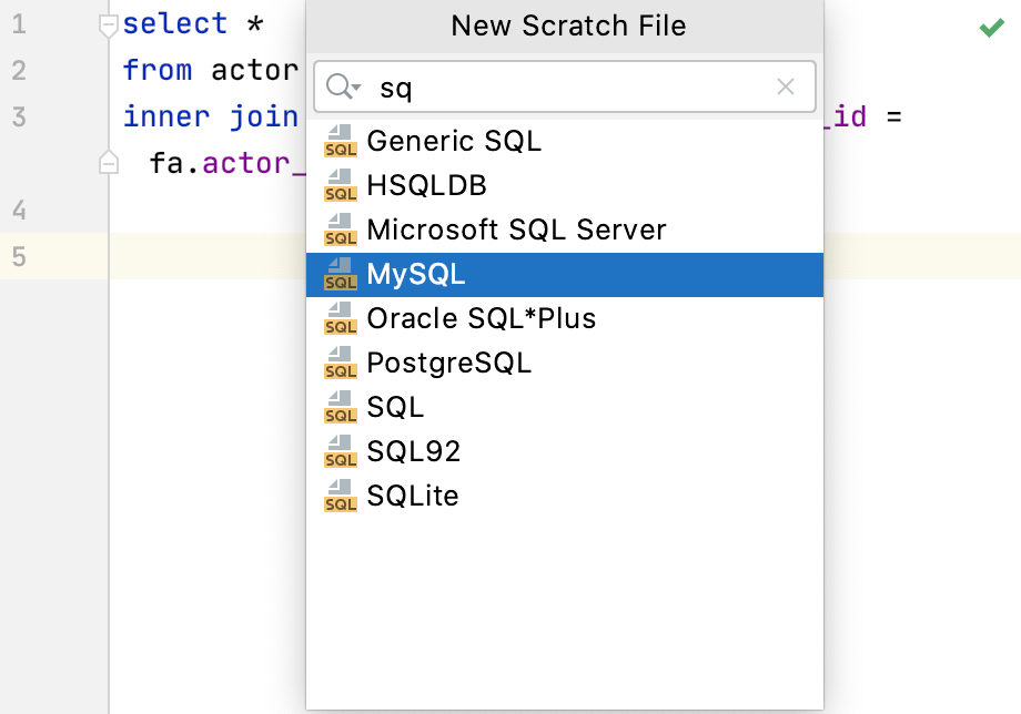 Create a scratch file Create a scratch file