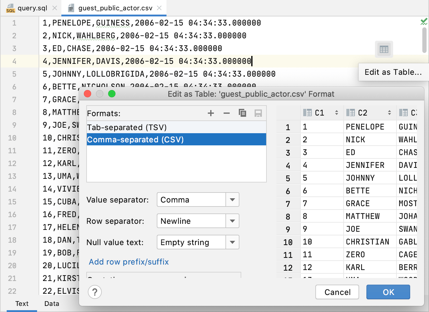 Csv And Tsv Files As Tables Clion 8988