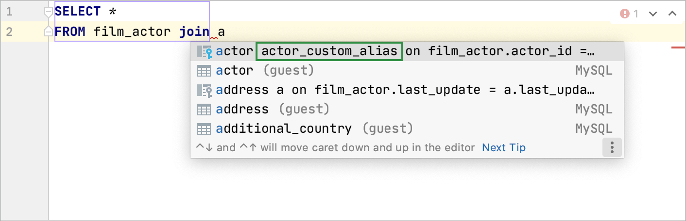 Generate aliases Generate aliases