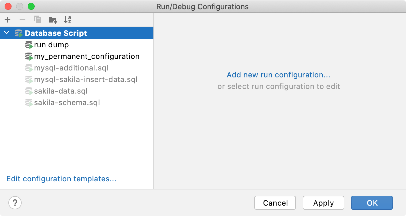 Permanent and temporary configurations have different icons Permanent and temporary configurations have different icons