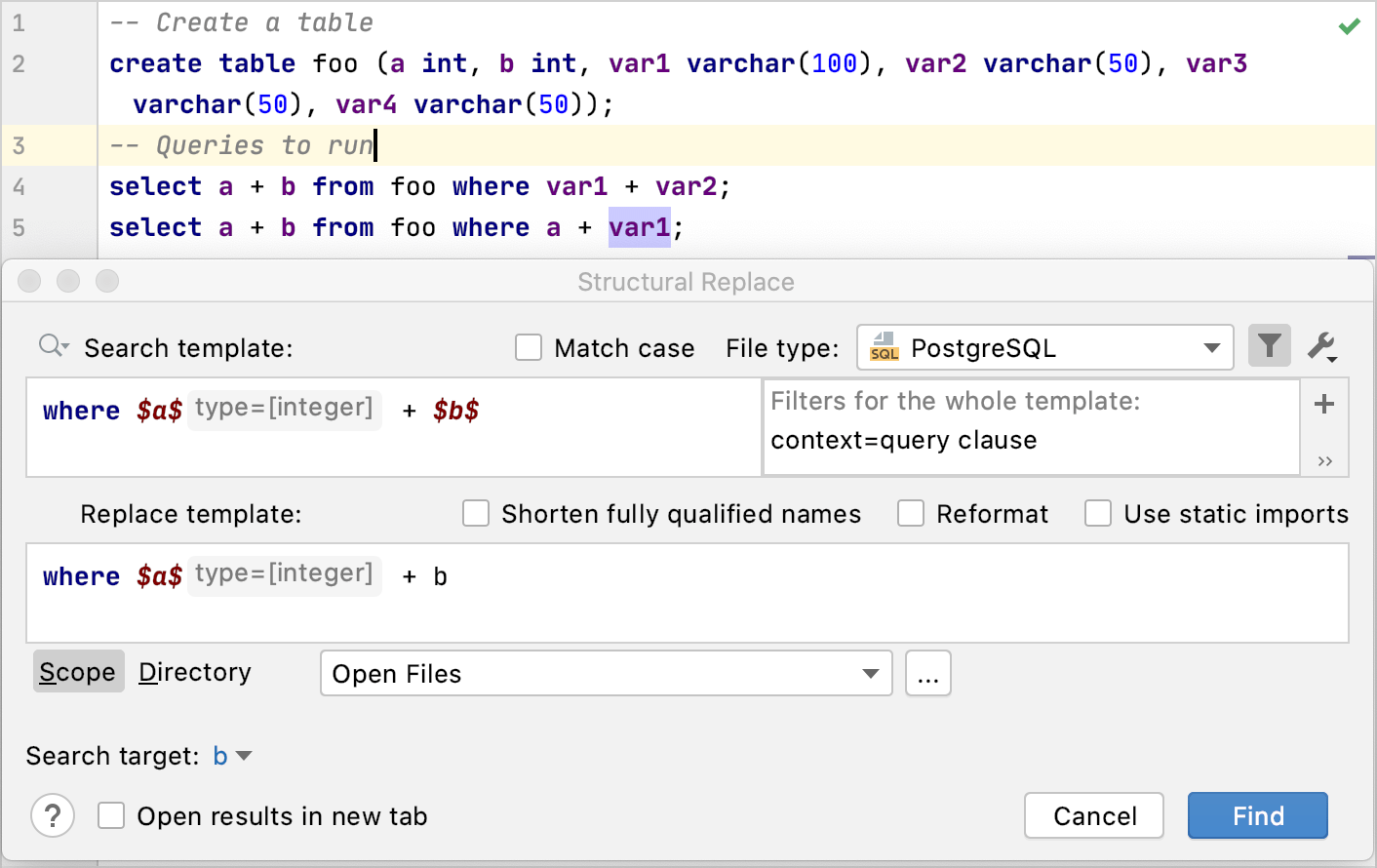 Replace a target structurally Replace a target structurally