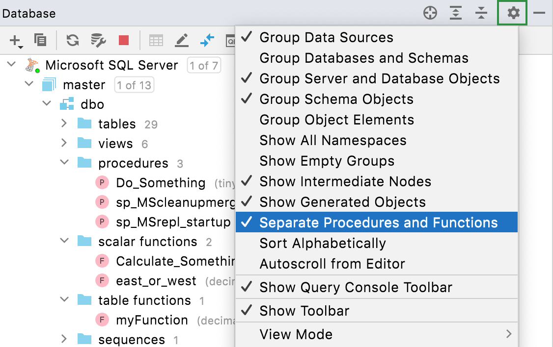 separate folders for functions and procedures separate folders for functions and procedures