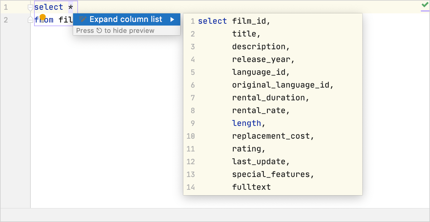 Inject a language with the intention action Inject a language with the intention action