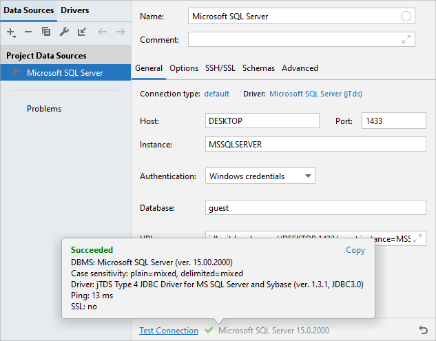 jdbc driver mac os x for mssql