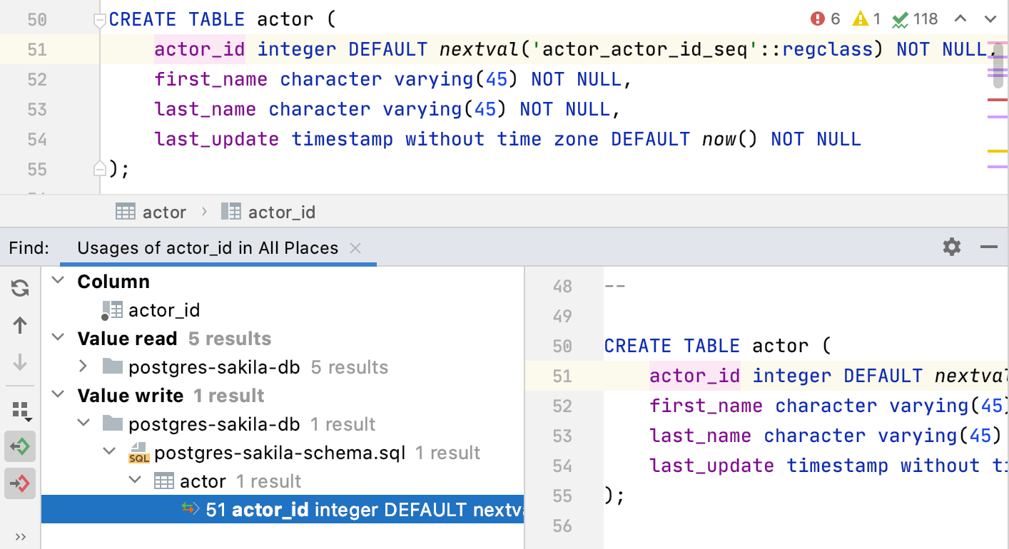 The Find Usages action The Find Usages action