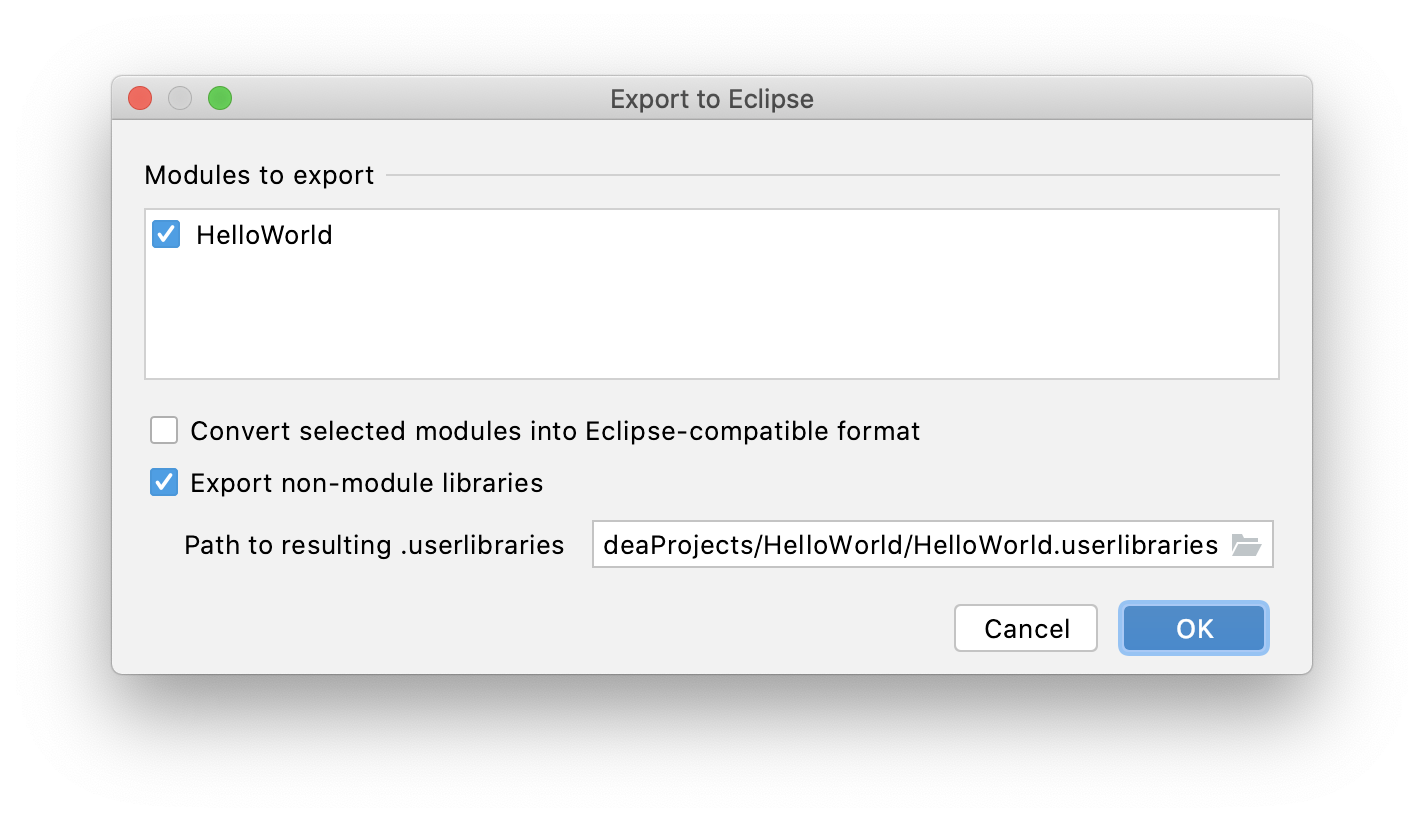 how to use eclipse to export project