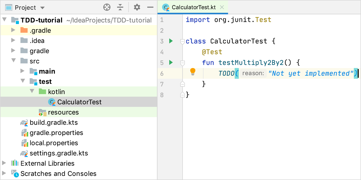 Creating your first test