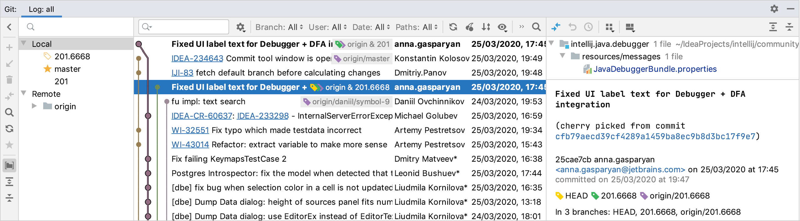 Investigate Changes In Git Repository Intellij Idea