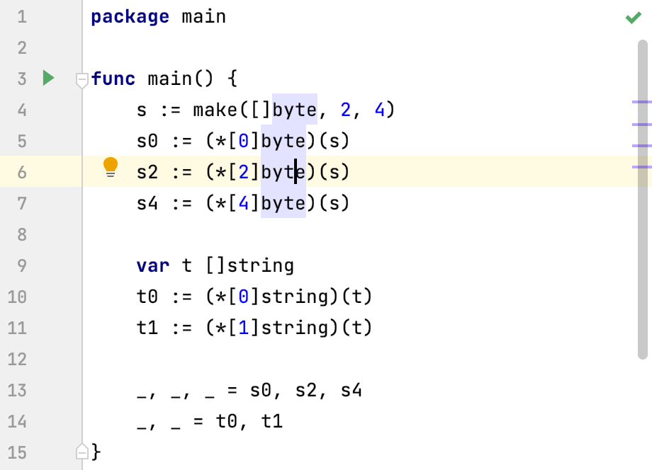 converting a slice to an array pointer