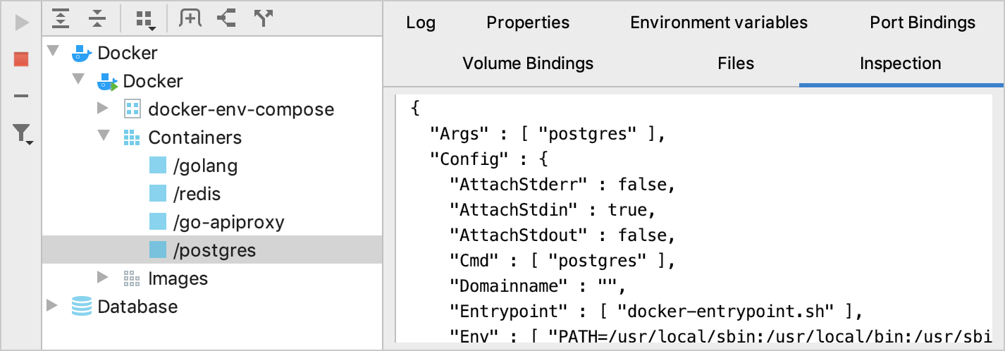 The Inspection tab The Inspection tab