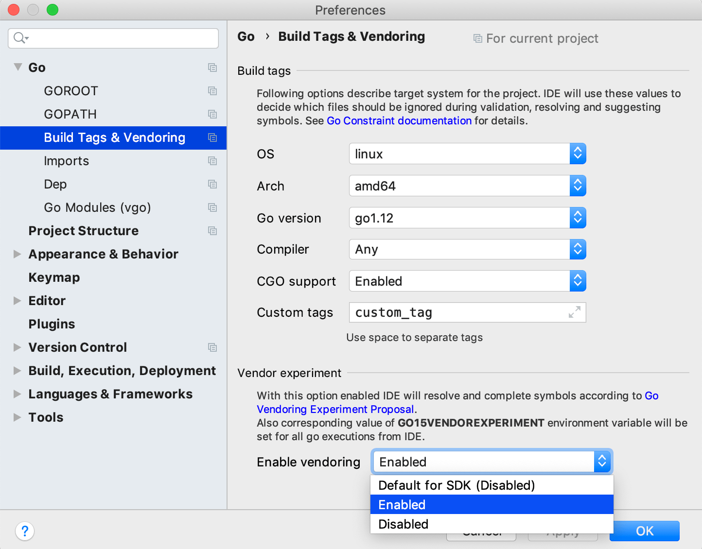 Enable vendoring support for Go 1.5 Enable vendoring support for Go 1.5