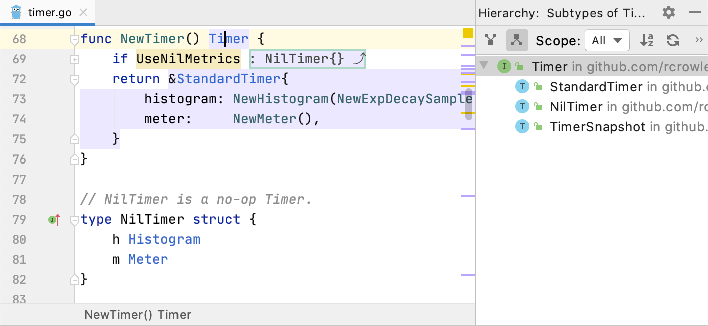 Source Code Hierarchy Goland