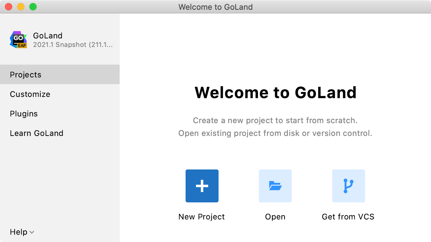 Welcome screen Welcome screen