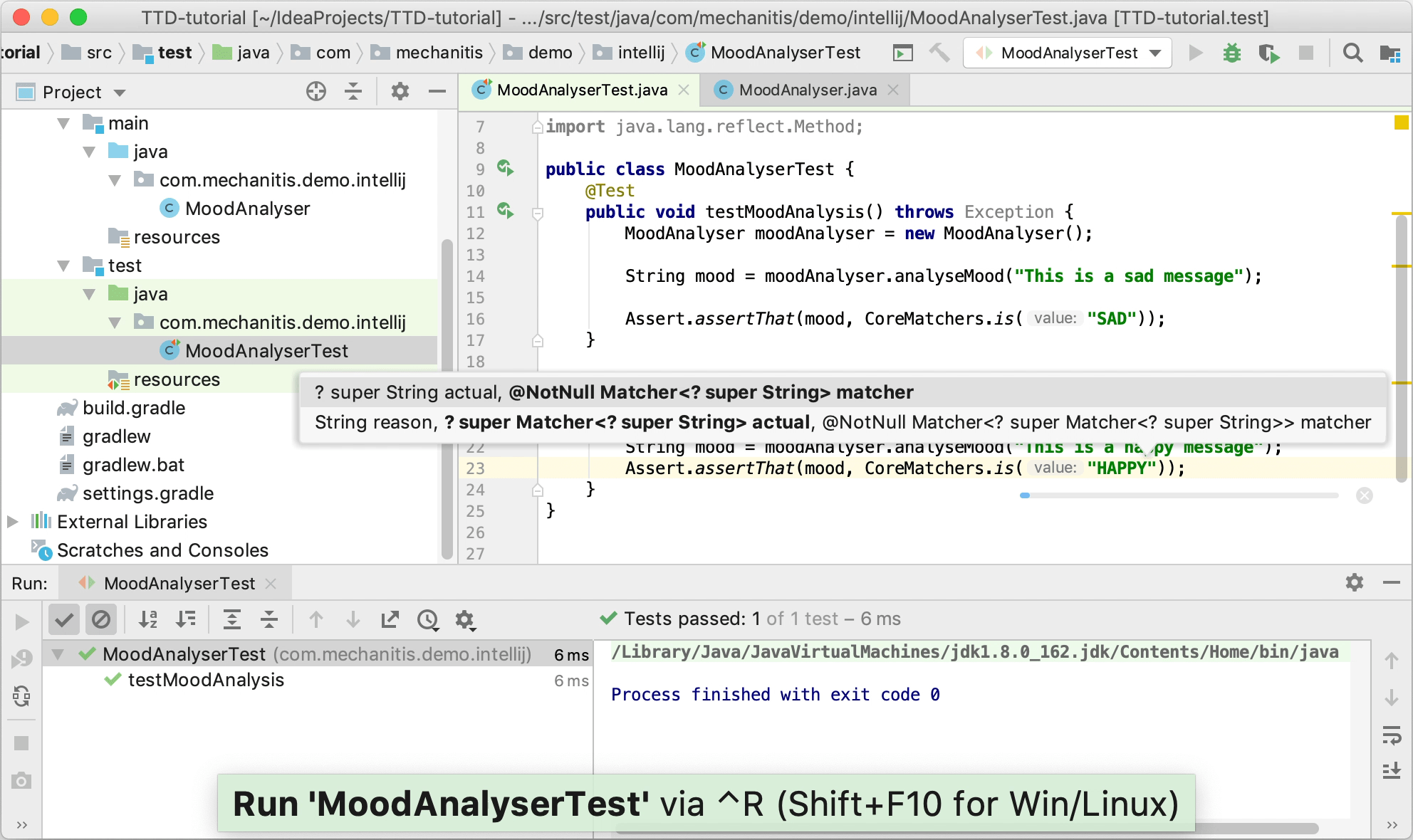 Tutorial: test driven development  IntelliJ IDEA