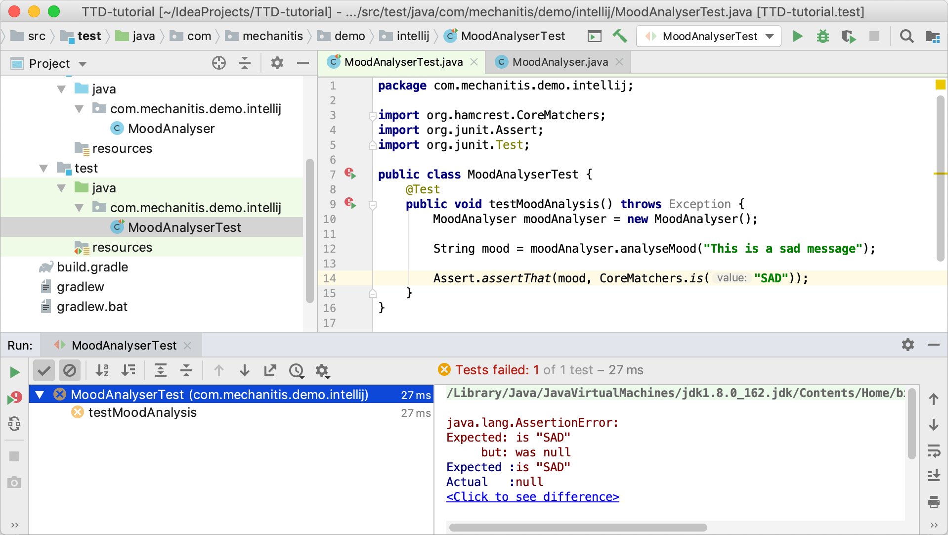 Tutorial: test driven development  IntelliJ IDEA