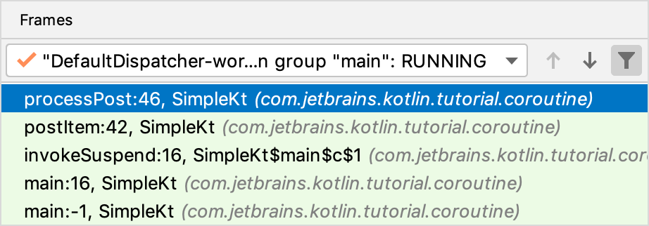 Kotlin debug coroutines frames f