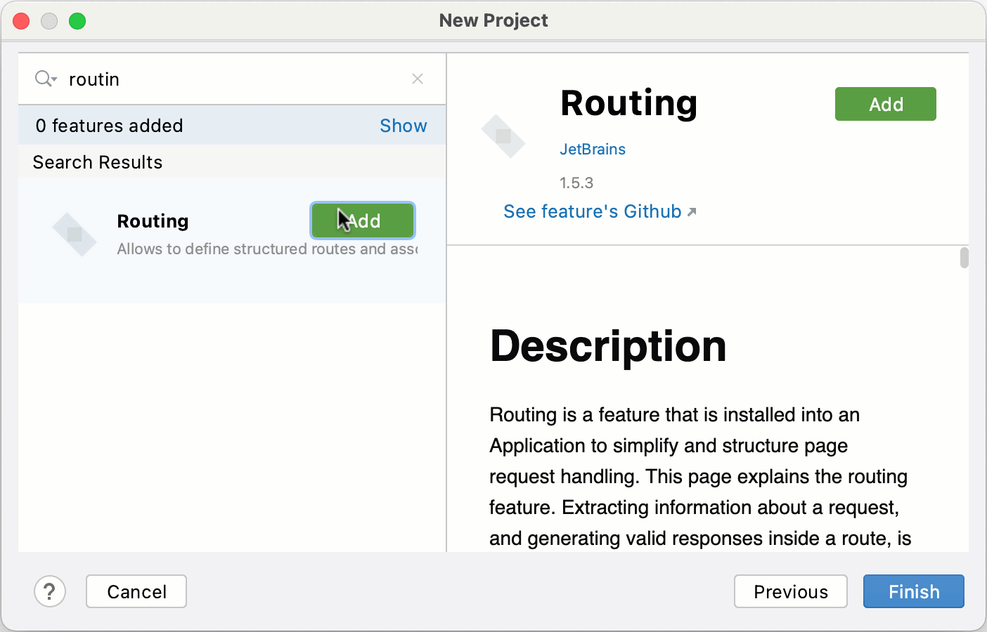 Add the Routing plugin
