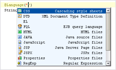 Lang completion