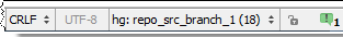 Mercurial status bar