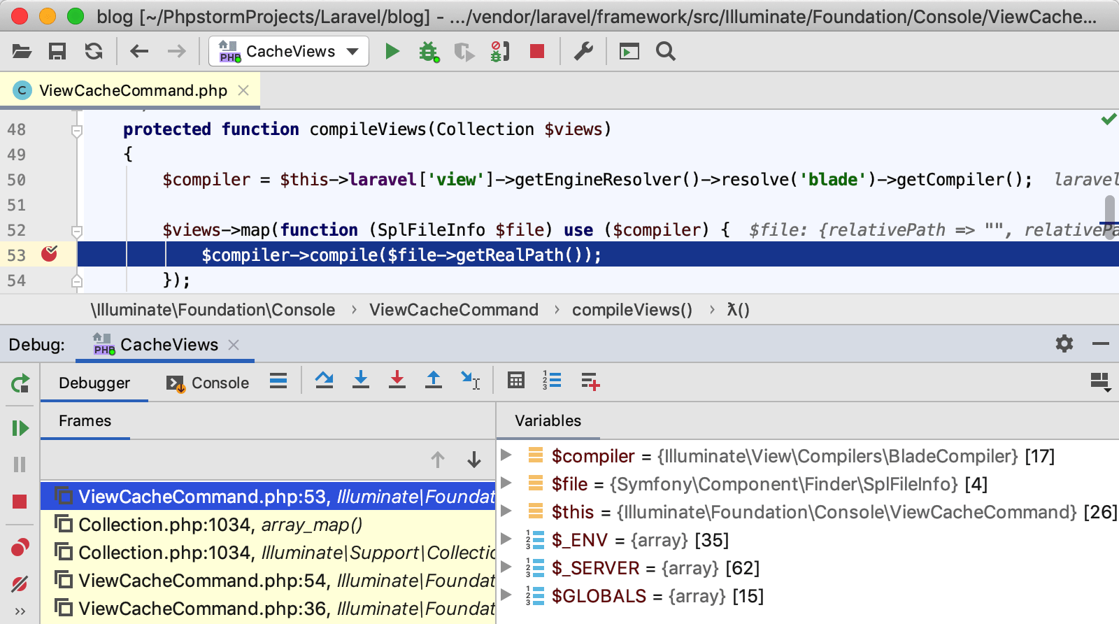 laravel phpstorm