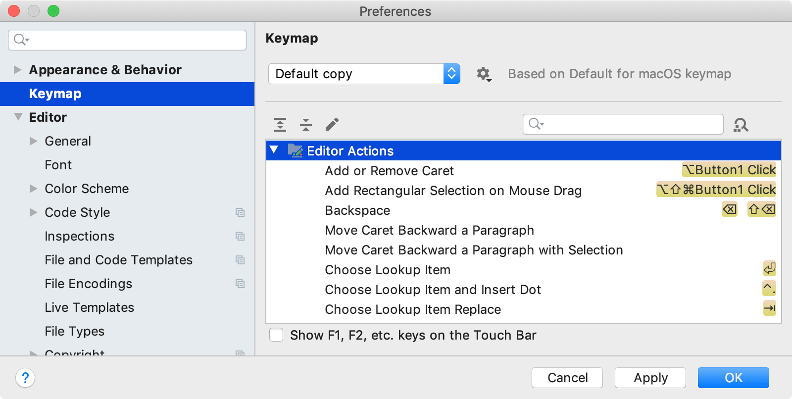 create a key listener in java for mac