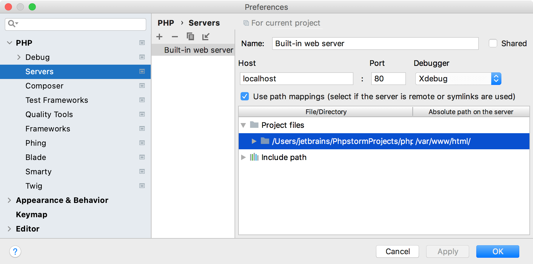 phpstorm debugging