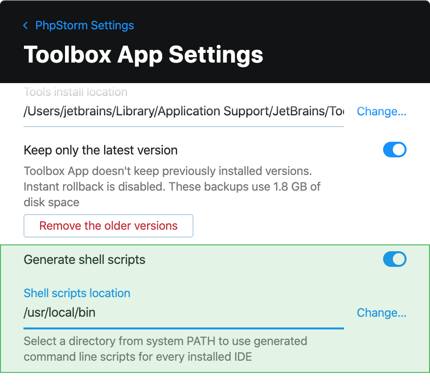 Set scripts path in Toolbox