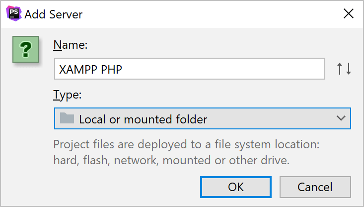 the Add Server dialog