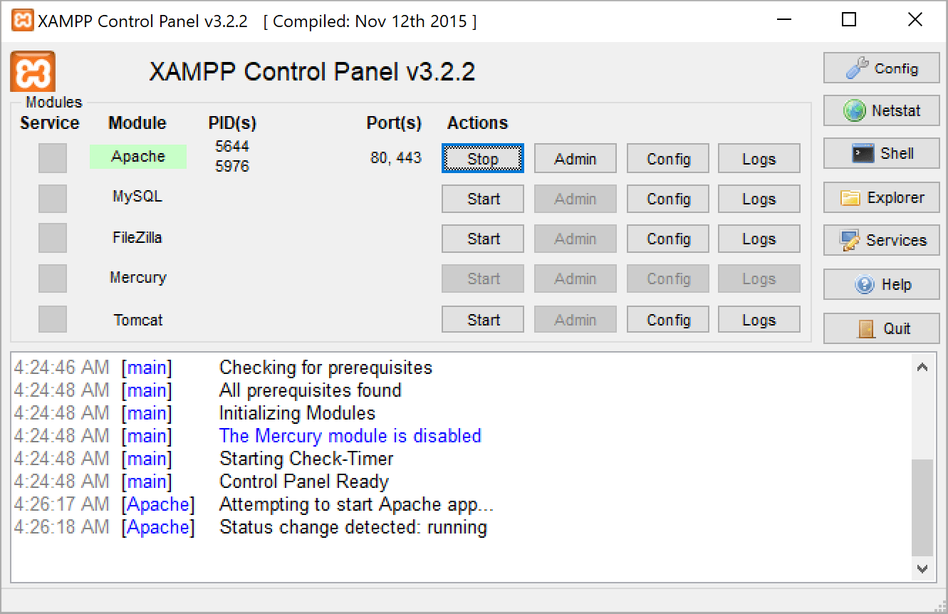 xampp control panel app