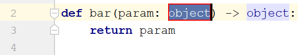 example of adding a type hint for a function (Python 3)