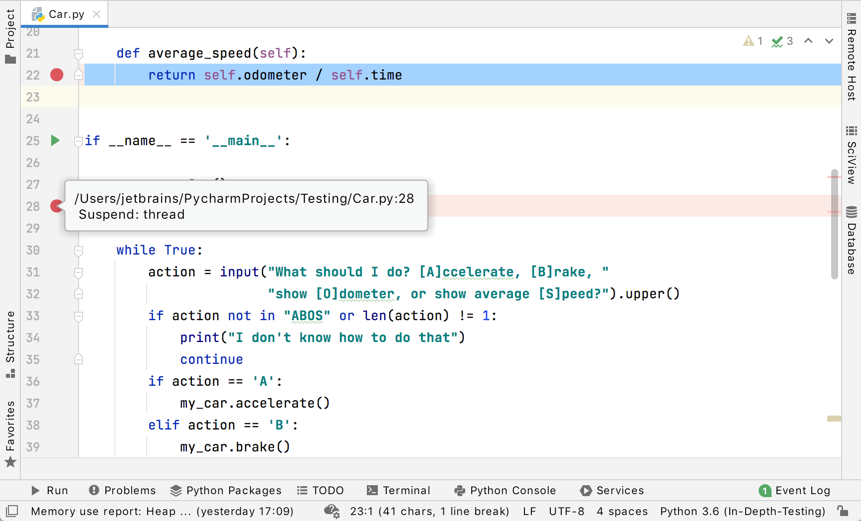 Step 2 Debug Your First Python Application Pycharm