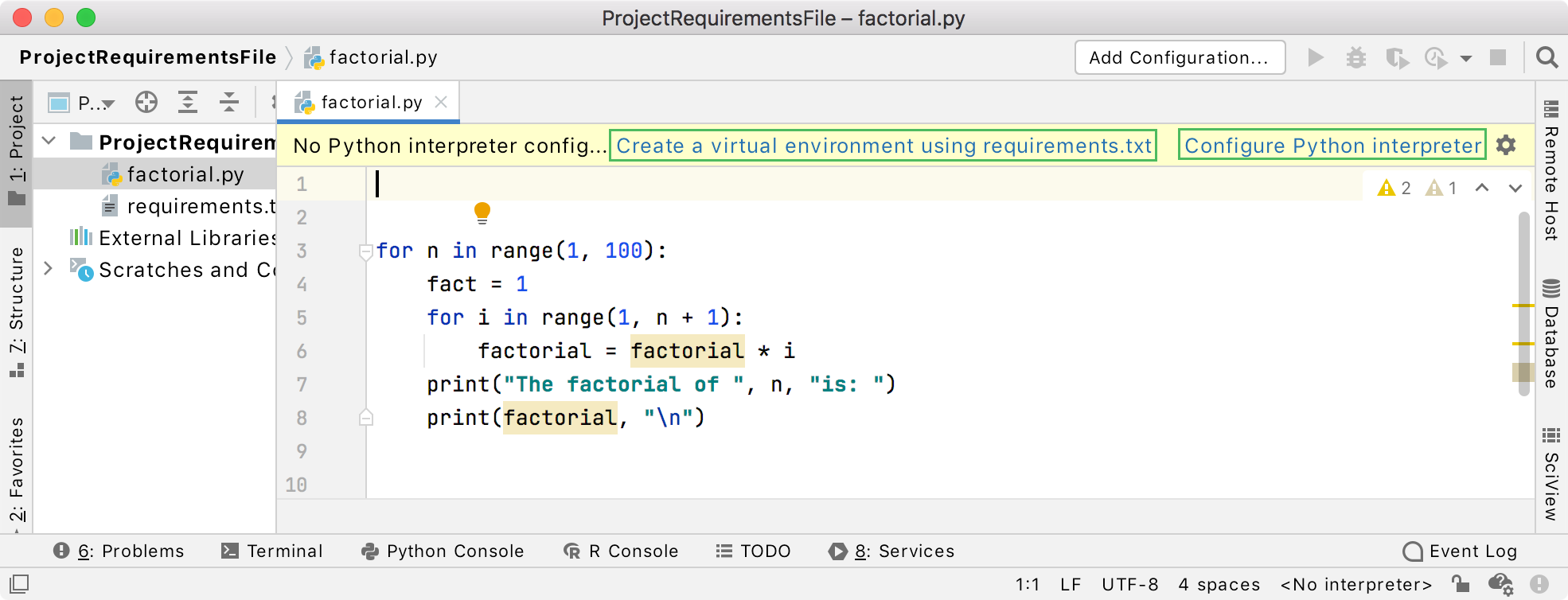 pycharm venv