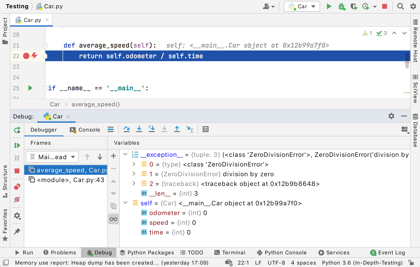 pycharm debugger