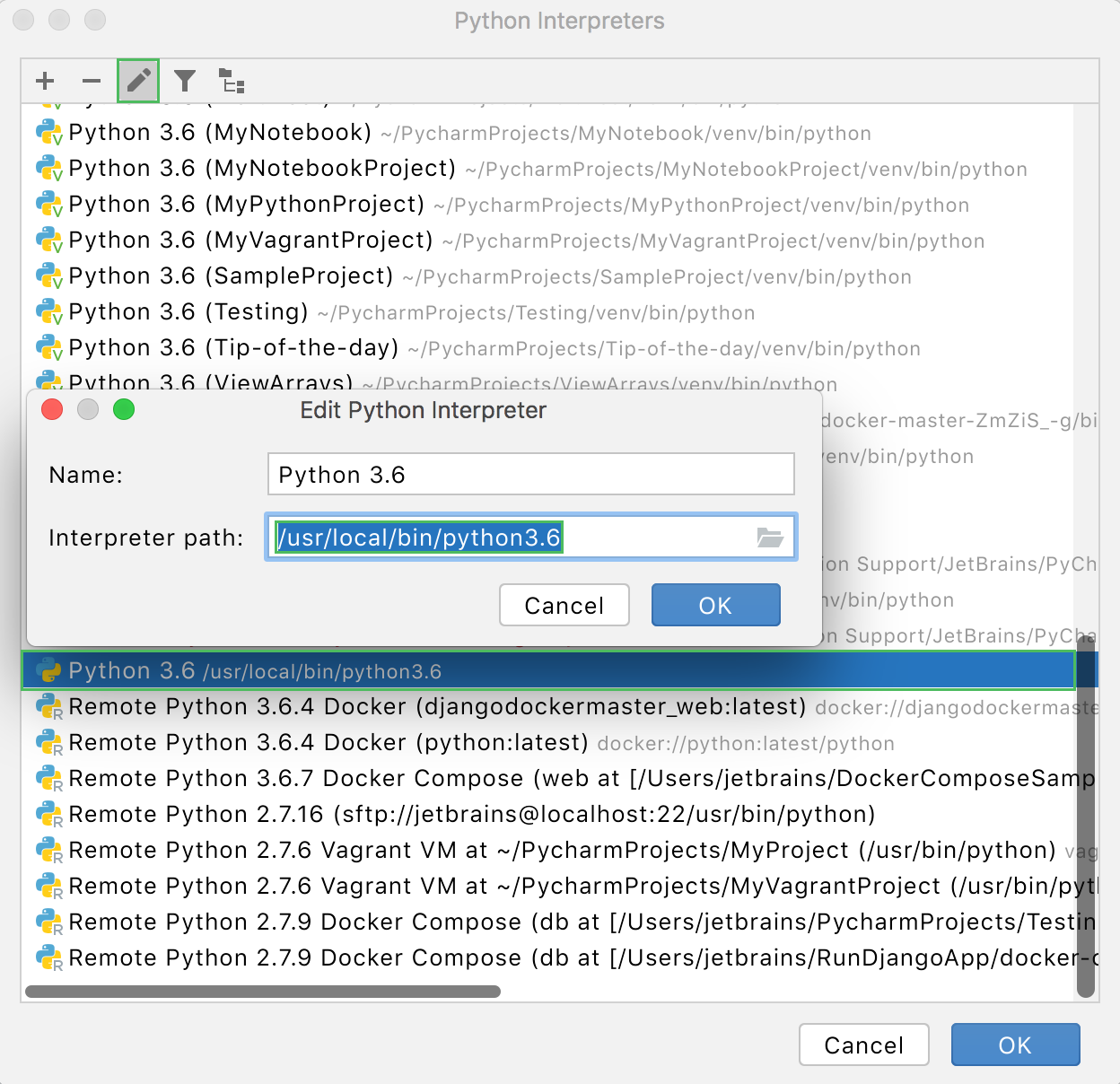 Discover the interpreter path for the selected venv